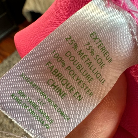 Lilly Pulitzer ⭐️SAMPLE⭐️ruffles Silk luxurious Top🔥RARE🔥 - Picture 10 of 14